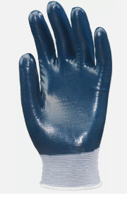 GUANTE RECUBIERTO EN POLIAMIDA DE NITRILO COLOR AZUL T-8 *PAR