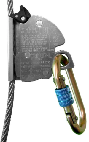 ANTICAIDAS VERTICAL PARA CABLE DE 8MM REF- SEKURCABLE 0840313 SIN MOSQUETON