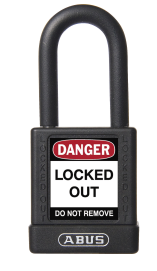 CANDADO EN ALUMINIO CON RECUBRIMIENTO DIELECTRICO REF-74/40 DE COLOR NEGRO