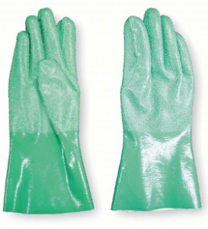 GUANTES NITRILO VERDE RESISTENTE A QUIMICOS DE 22MM DE GROSOR Y 13" DE LARGO EN T-10 * PAR