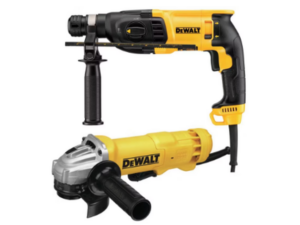 PROMOCION COMBO ROTOMARTILLO SDS PLUS DE 1" Y 800W D25133K CAJA PLASTICA + PULIDORA 4.1/2" 1.100W DWE4212 CAJA CARTON