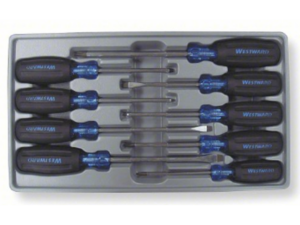 SET DE DESTORNILLADORES COMBINADOS MANGOS RECUBIERTOS POR 9PZS, AZULES